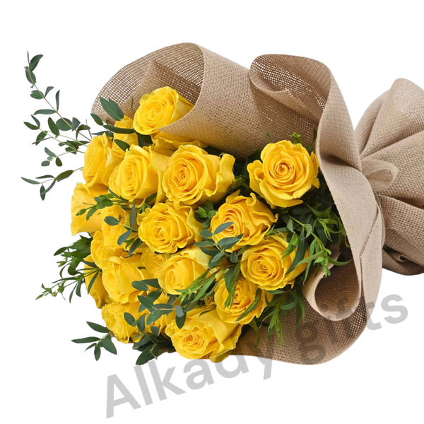 20 Yellow Roses Bouquet