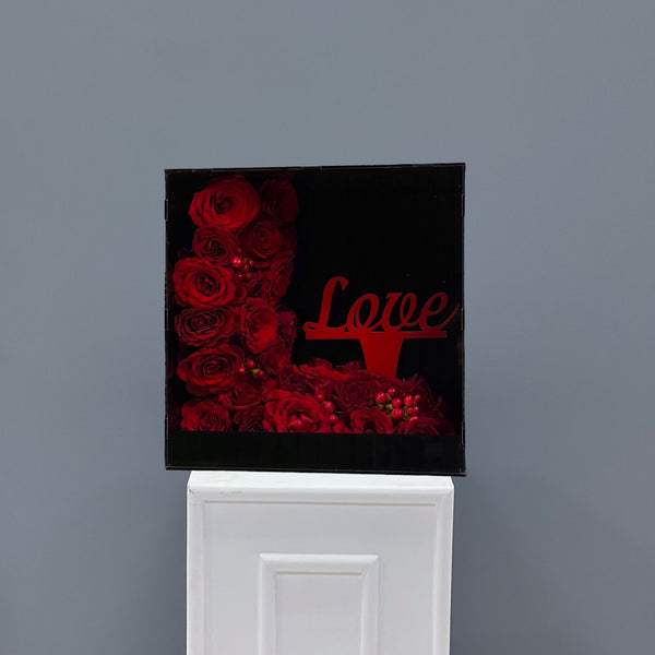 Love acrylic black box