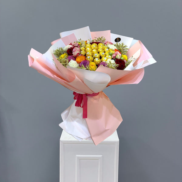 Roses and Ferrero Rocher Bouquet